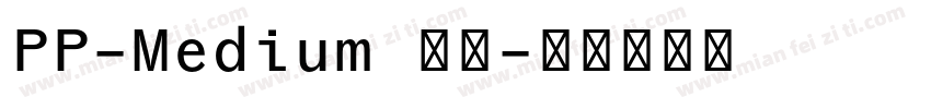 PP-Medium 常规字体转换